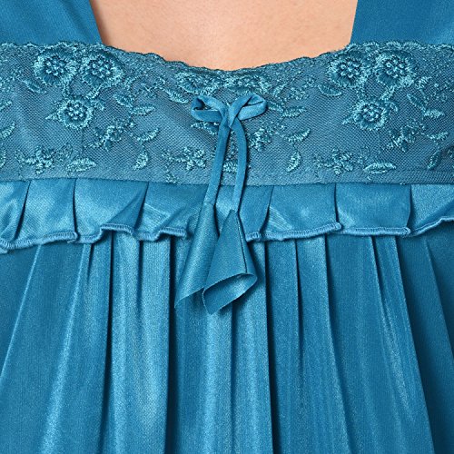 Noty Women's Satin Frills Nighty/Nightwear/Night Gown/Sleepwear… - Image 4