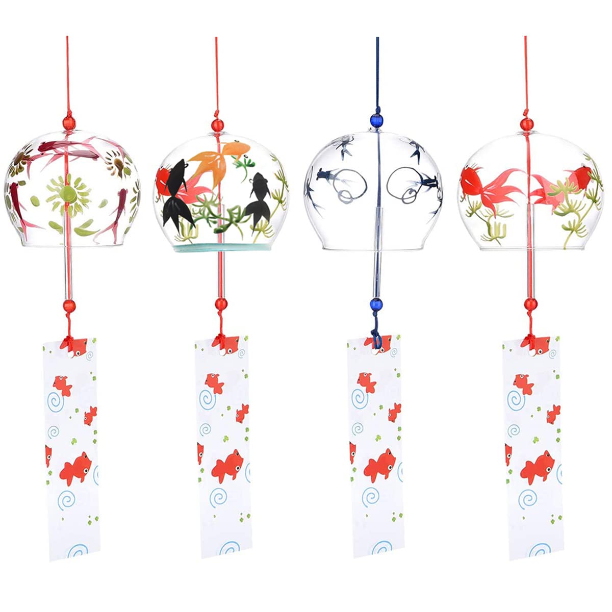 Amazon.co.jp: 風鈴 ウィンドチャイム ガラス 江戸風鈴 風鈴