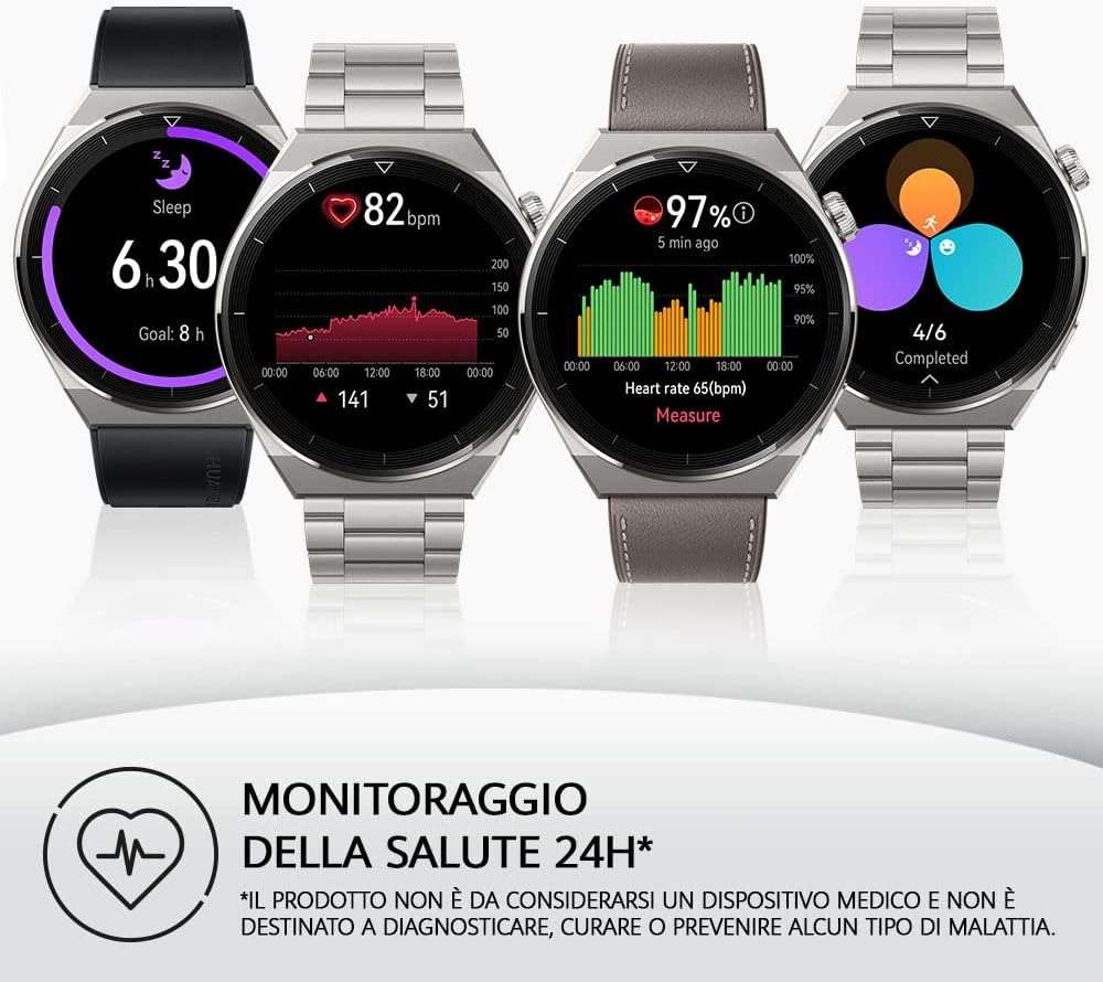 HUAWEI WATCH GT 3 Pro 46 mm Smartwatch Orologio Uomo, Quadrante in Vetro Zaffiro, Monitoraggio della Salute 24h, Durata Batteria fino a 14 Giorni, 5ATM, GPS, Fluoroelastomero HUAWEI WATCH GT 3 Pro 46 mm Smartwatch Orologio Uomo, Quadrante in Vetro Zaffiro, Monitoraggio della Salute 24h, Durata Batteria fino a 14 Giorni, 5ATM, GPS, Fluoroelastomero