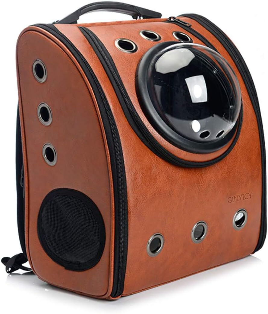 GINYICY Portable Travel Pet Carrier Backpack,Space Capsule
