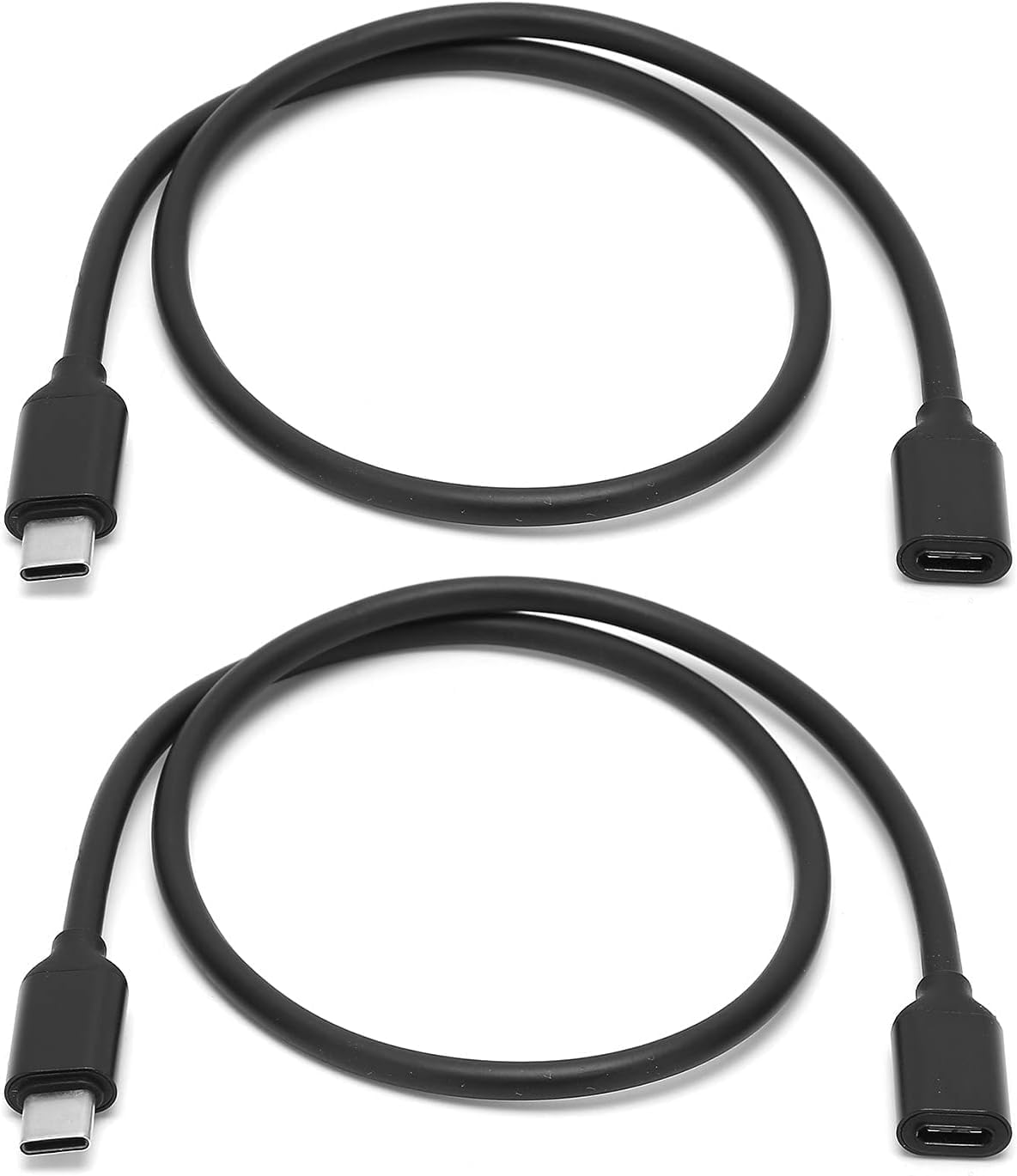 Coverzone 50cm Type-C Uzatma Kablosu – 60W Hızlı Şarj ve 3A Akım Destekli USB-C Erkek Dişi Kablo | 24Pin 56K Dirençli Dayanıklı | Laptop, Tablet ve Telefon ile Uyumlu (50cm) | ZR73