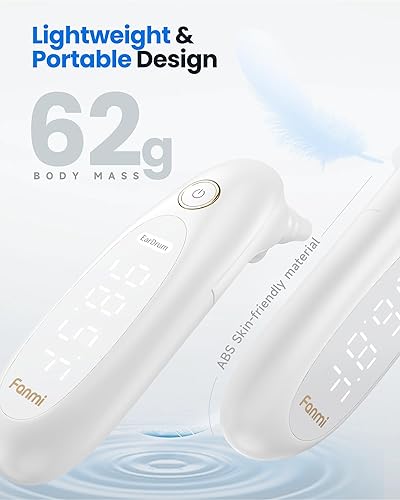 Miniatura 5 de Termómetro de oído para adultos y niños, sonda dinámica de detección timpánica en tiempo real, 1 botón, resultado de 1 segundo, pantalla LED grande