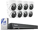 REOLINK 12MP PoE Security Camera System, 8pcs H.265 12MP Security Cameras, Person Vehicle Pet Detection, Two-Way Talk, Spotlights Color Night Vision, 16CH NVR with 4TB HDD, RLK16-1200D8-A