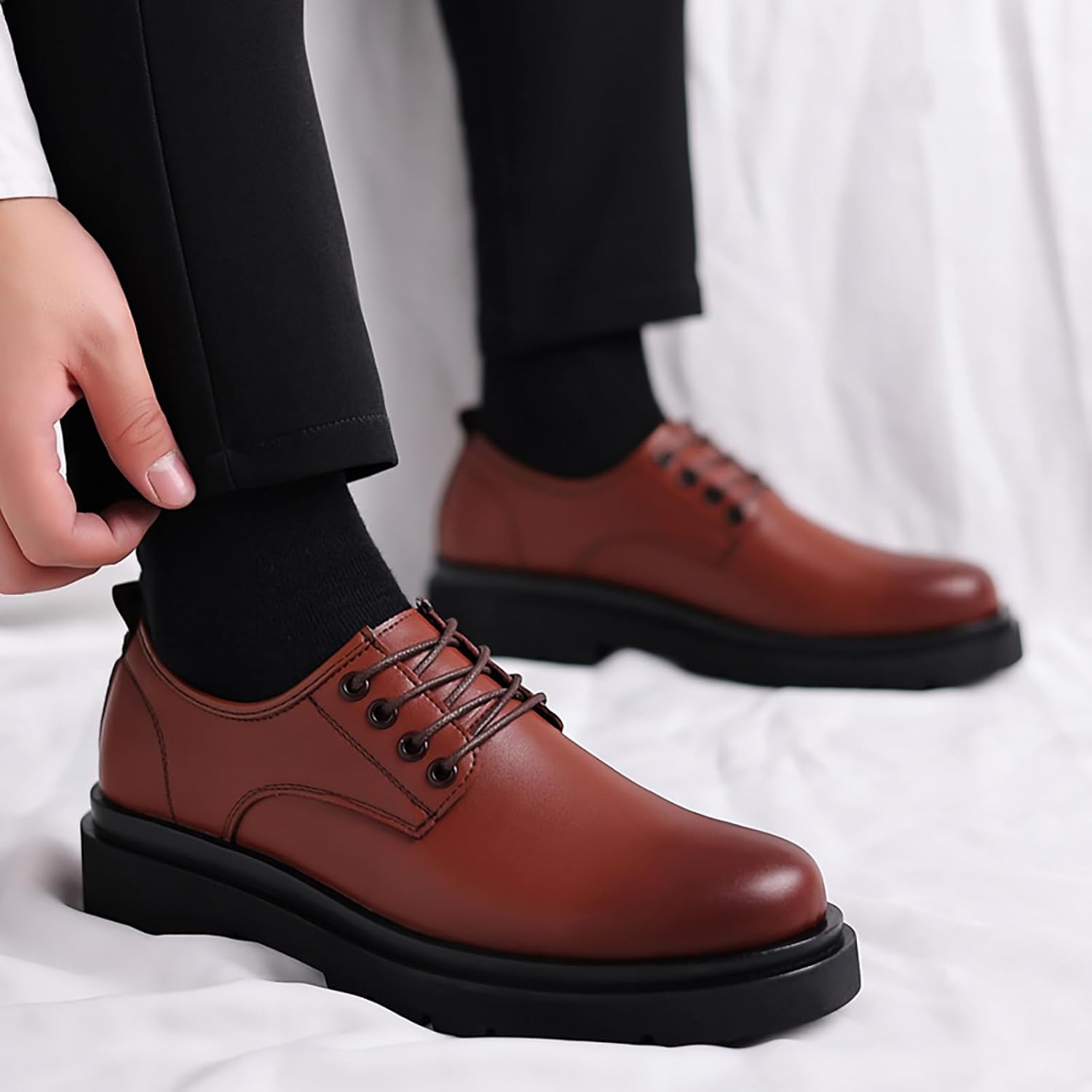 Sapato social masculino vintage de couro com cadarço plataforma Oxfords preto bico redondo sola de borracha macia antiderrapante à prova d’água negócios formal Derby sapatos… em promoção! Veja a oferta e mais achadinhos de Sapatos 2 Hoje é o melhor dia para comprar Sapato social masculino vintage de couro com cadarço plataforma Oxfords preto bico redondo sola de borracha macia antiderrapante à prova d’água negócios formal Derby sapatos… com aquele preço maroto! Promoção! Aproveite a oferta! 2