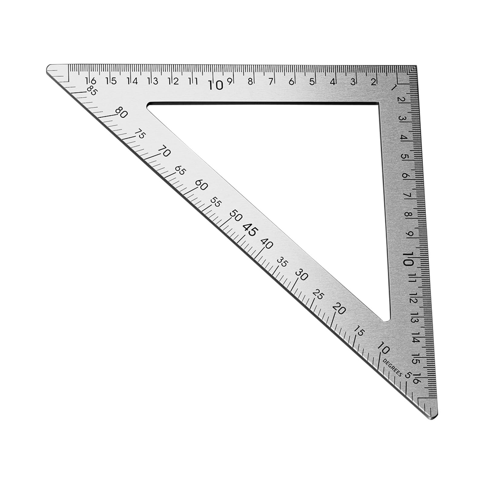 Laikoutd Isosceles Triangle Stainless Steel Carpenter Square Triangular Ruler Clear Double Side Scale For Accurate Measurement Woodworking Measuring And Marking Tool