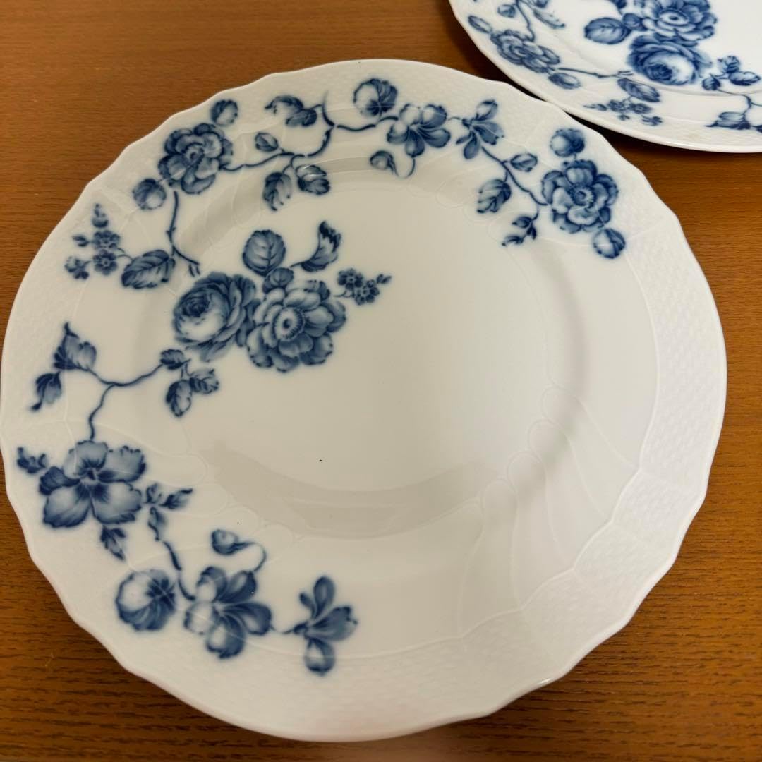 リチャードジノリ ローズブルー 26.5cm ディナー皿 ペア2枚