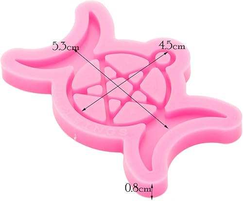 Miniatura 8 de Moldes de silicona brillante y brillante de diosa y luna para hacer llaveros, collares, colgantes, joyería, llavero epoxi, moldes de resina epoxi,