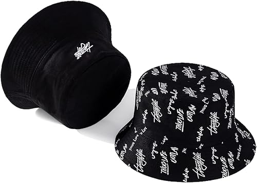 Miniatura 4 de Sombrero de pescador con estampado reversible plegable unisex para hombres y mujeres, gorra de pescador de playa