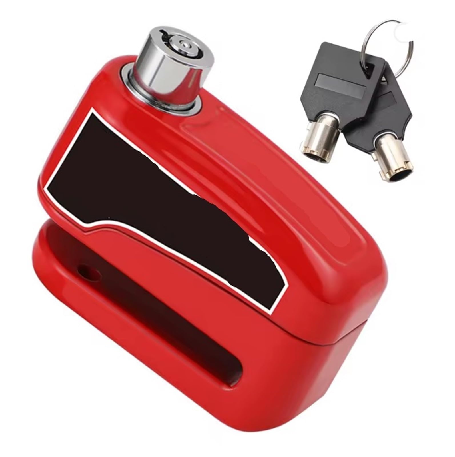 Alxyutek Red Security Lock Motorcycle Lock Padlock Waterproof Brakelock With Keys Safety Anti-Theft Scooter Wheel Disc Brake Locks Brake Throttle Lock