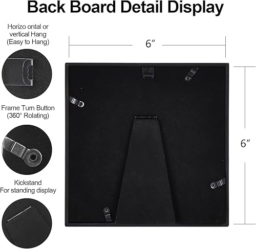 Vista 90 de Marco de fotos de 4 x 6 pulgadas, color dorado mate, moderno, simple, delgado, de aluminio, con vidrio real HD, pantalla para collage de mesa