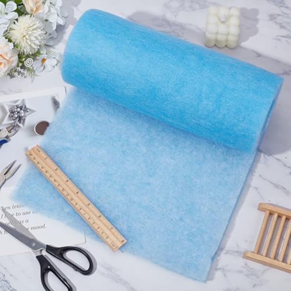 Almohadilla de filtro reutilizable Air Conditi1r de 230 x 30 cm, hoja de fibra de algodón cortable para rejillas de ventilación HVAC, purificadores y campanas extractoras, azul y blanco