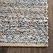 SAFAVIEH Cape Cod Collection Accent Rug - 4' x 6', Natural & Blue, Handmade Flat Weave Coastal Braided Jute, Ideal for High Traffic Areas in Entryway, Living Room, Bedroom (CAP350A)