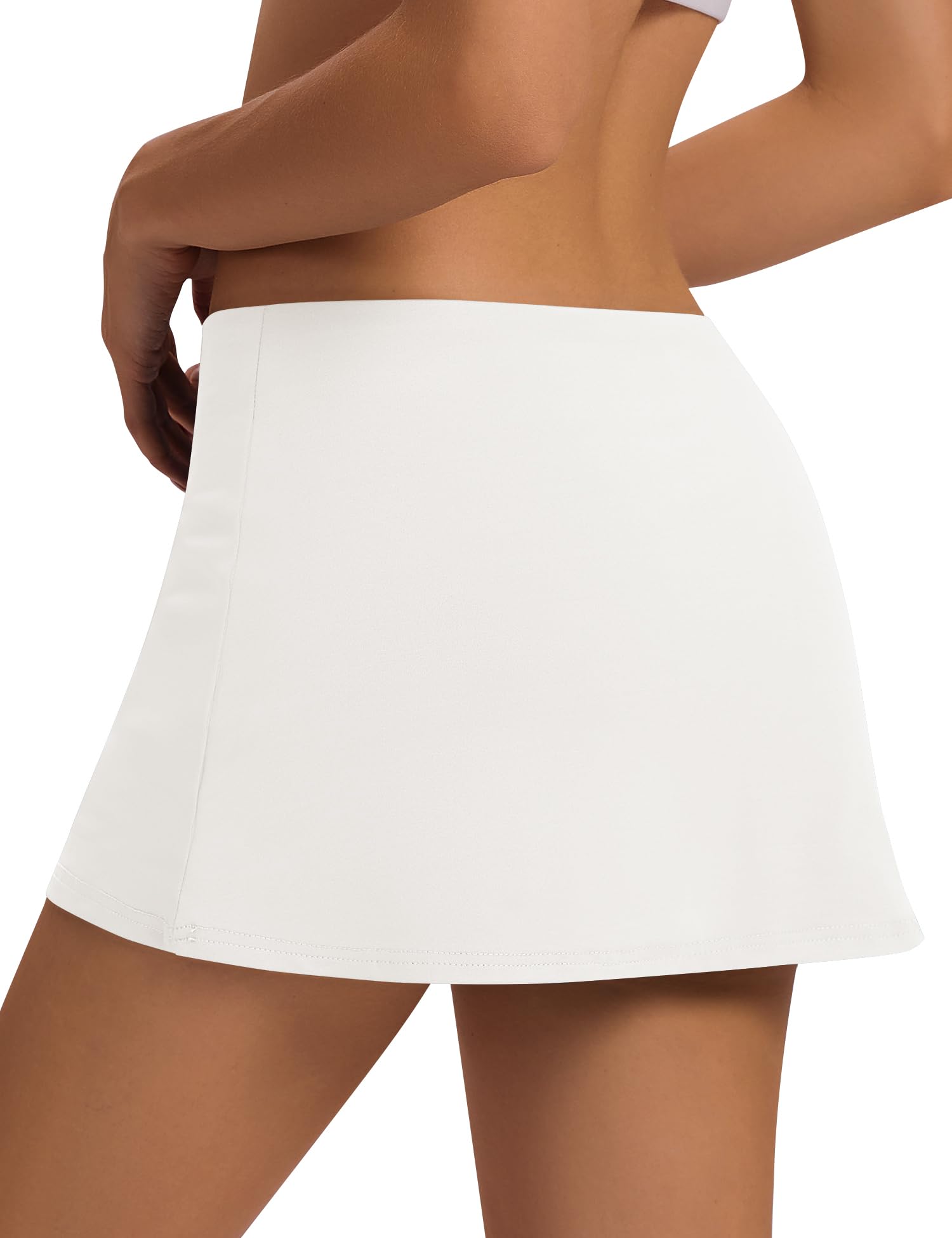 IECCP Minigonna aderente da donna elasticizzata in vita elasticizzata slim fit gonna corta a matita con pantaloncini integrati tasche casual sport