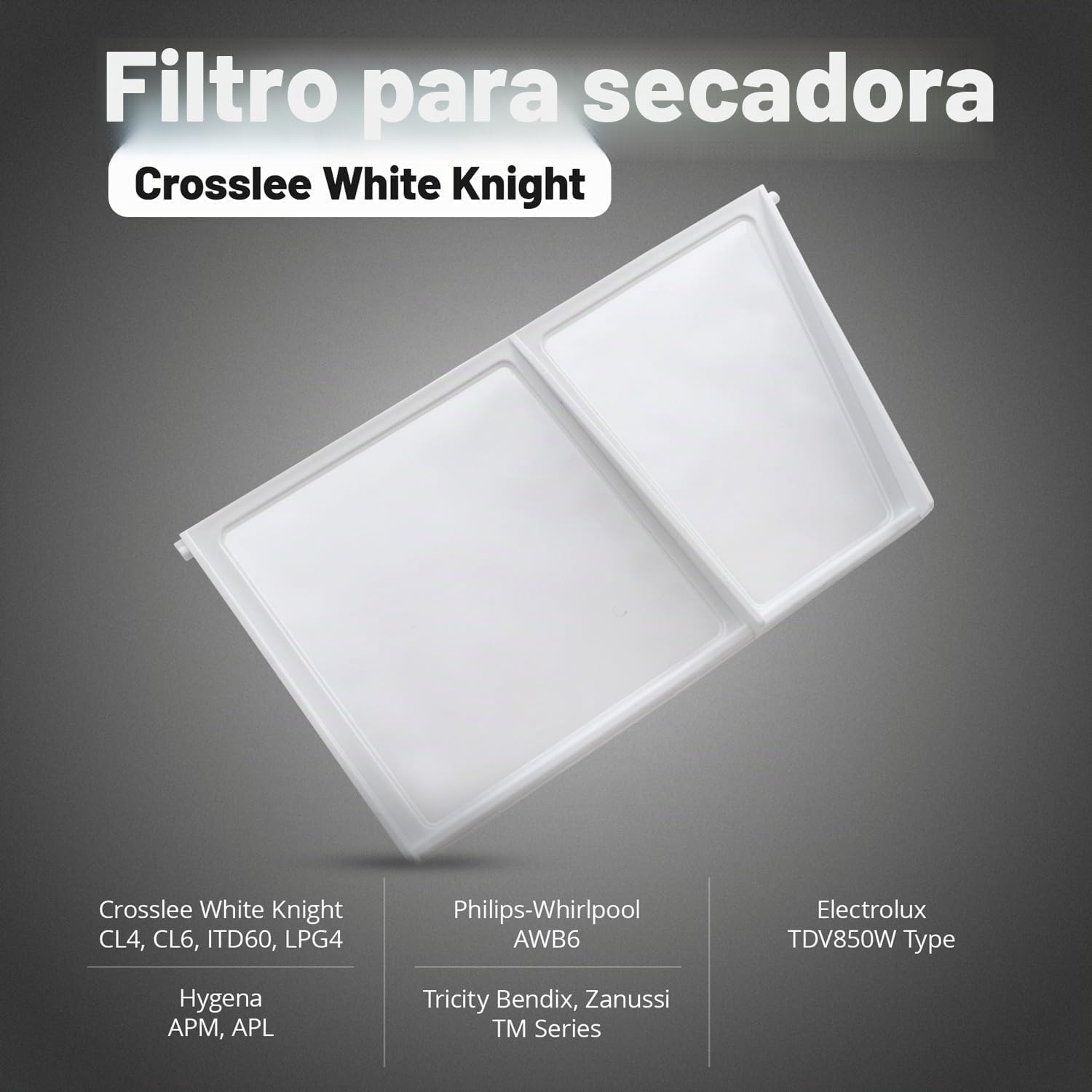 White Knight - Filtro de pelusa para secadora
