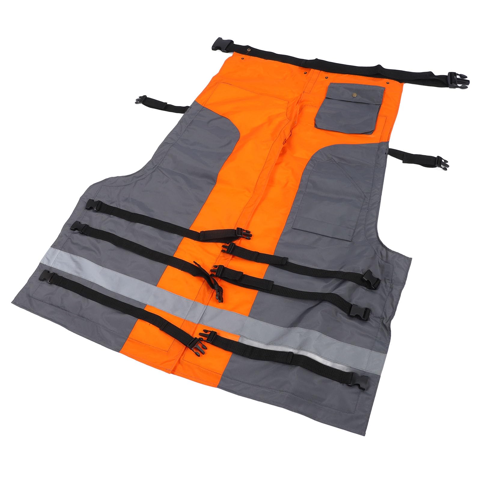 Pantalones Protectores para Motosierra, Equipo de Seguridad para Motosierra con Cinturón Ajustable, Protección de Seguridad, Color Naranja