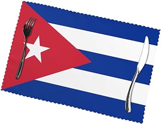 Flag of Cuba Meal Mat 12x18in Placemats Set of 6