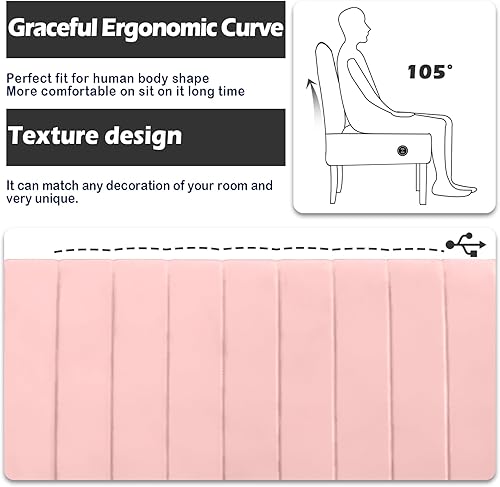 Miniatura 9 de STHOUYN Mini sofá pequeño y cómodo sofá de dos plazas sin brazos para dormitorio con puerto USB, sofás de terciopelo para espacios pequeños sala de