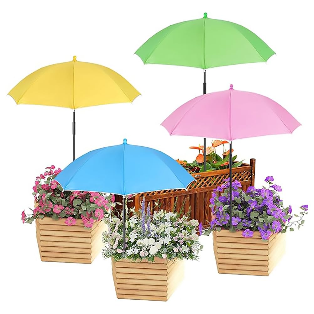 24" Angles Réglables Parasols pour Plantes D'Extérieur Parasol De Jardin Ombre pour Plante en Pot, Couverture D'Ombrage De Parasol De Plante De Jardin pour Fleurs De Patio, Plantes,4pcs