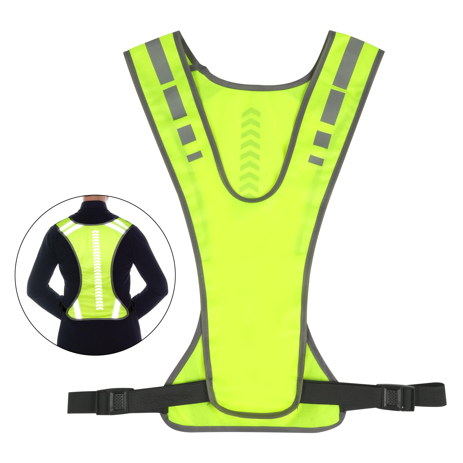Fintronic 2 Pack Hi Vis Reflective Running Gears, Safety Vest High Visibility, Breathable Reflectors Clothing - Image 9