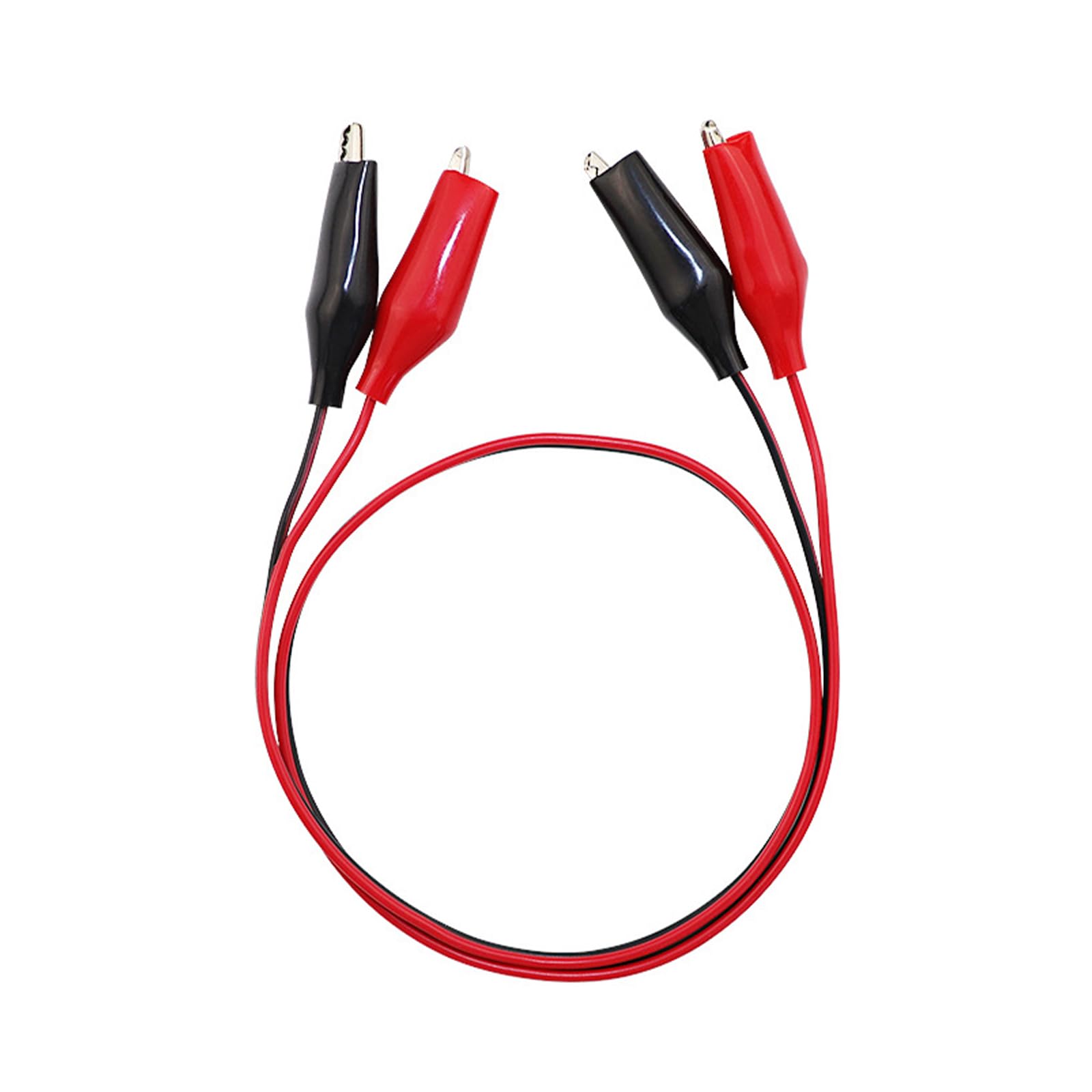 ワニ口クリップ電気 充電ケーブル 中くらい1.8*3.6mm 0.5mm² /20AWG PVC 電気試験用 アダプター テスター 電気テスト、回路接続 、電子工作用 ケーブル50cm （赤と黒の平行）3個
