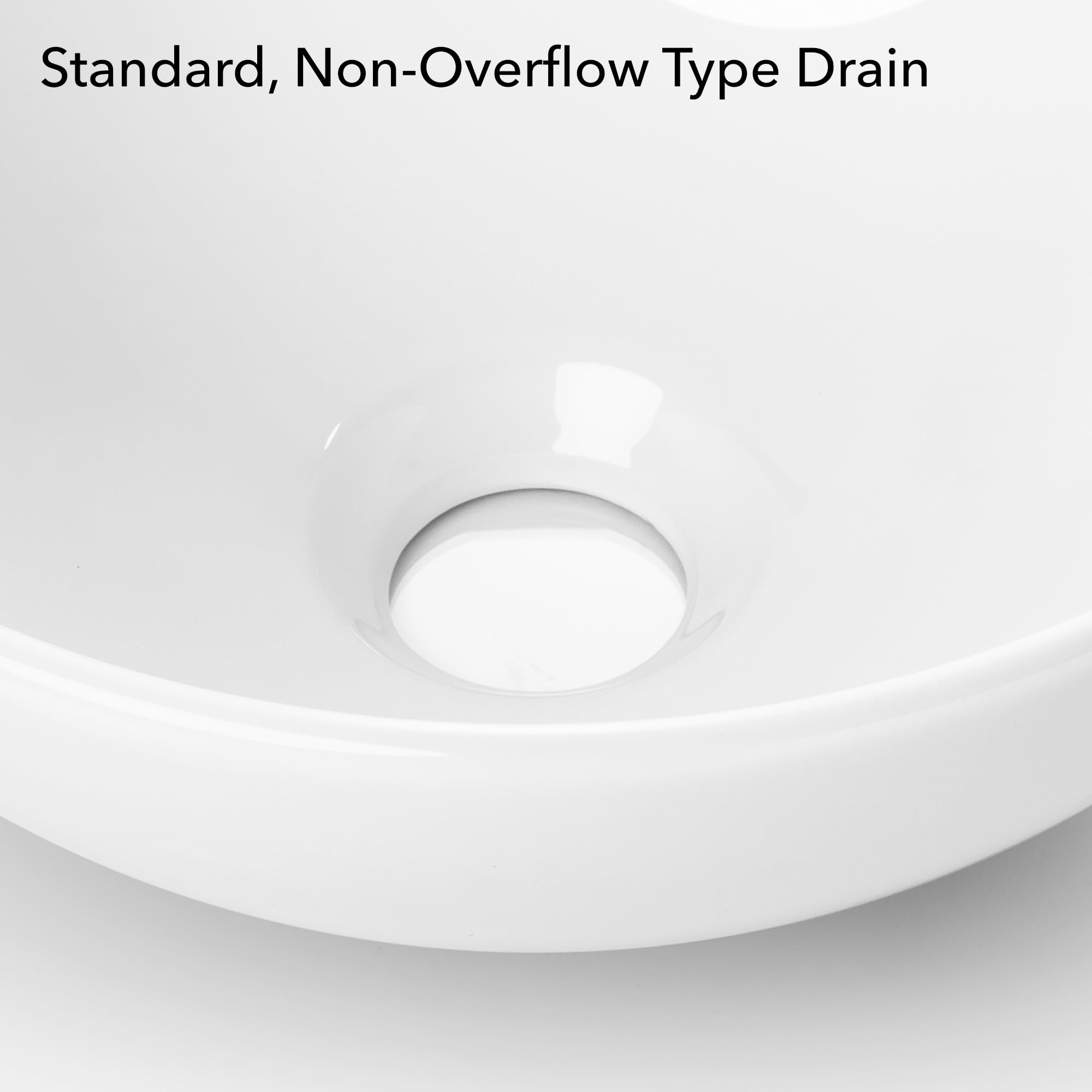 Miligoré 11" Round White Ceramic Vessel Sink - Modern Above Counter Bathroom Vanity Bowl