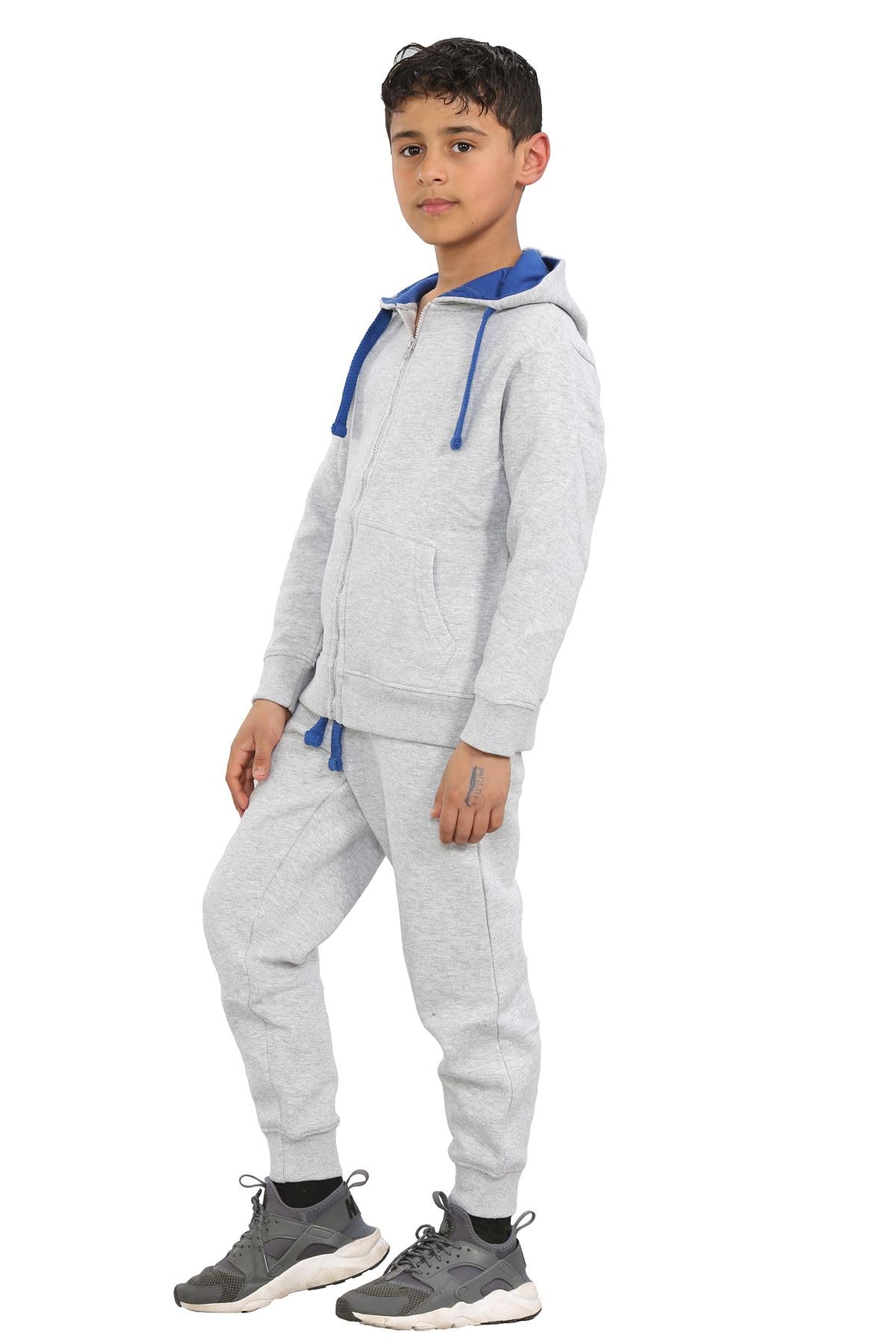 Nowy chłopięcy dzieci kontrastowy dres z kapturem dres treningowy u góry dołu dres do joggingu dres