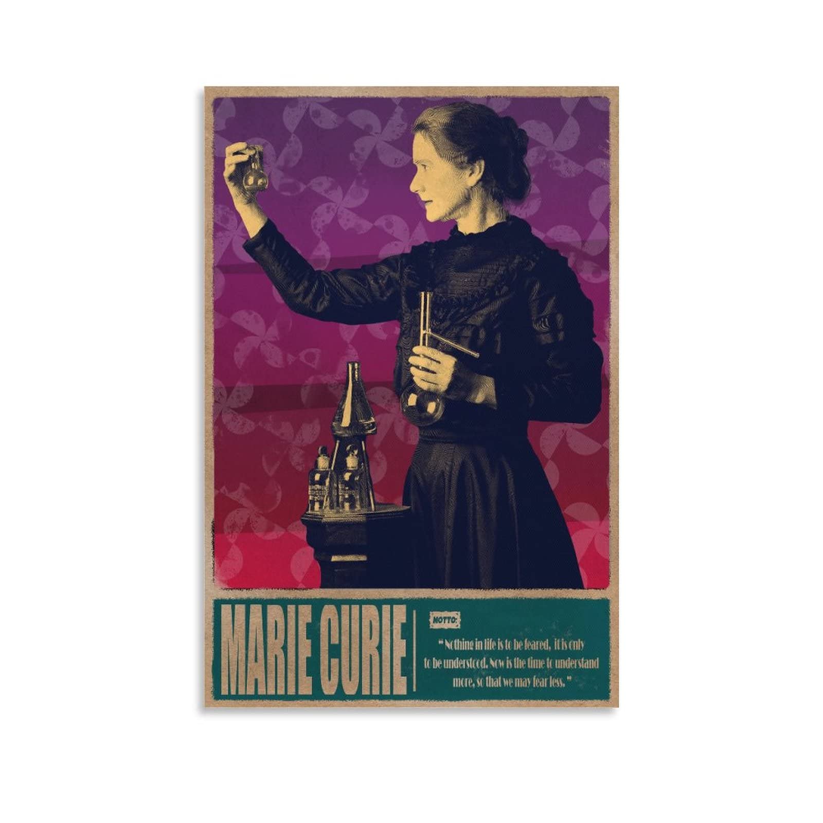 LianTianHong Physicist Marie_Curie Vintage Celebrity Quote Poster Home Bedroom Office Wall Art Picture Print Decor Painting Poster 20x30inch(50x75cm)