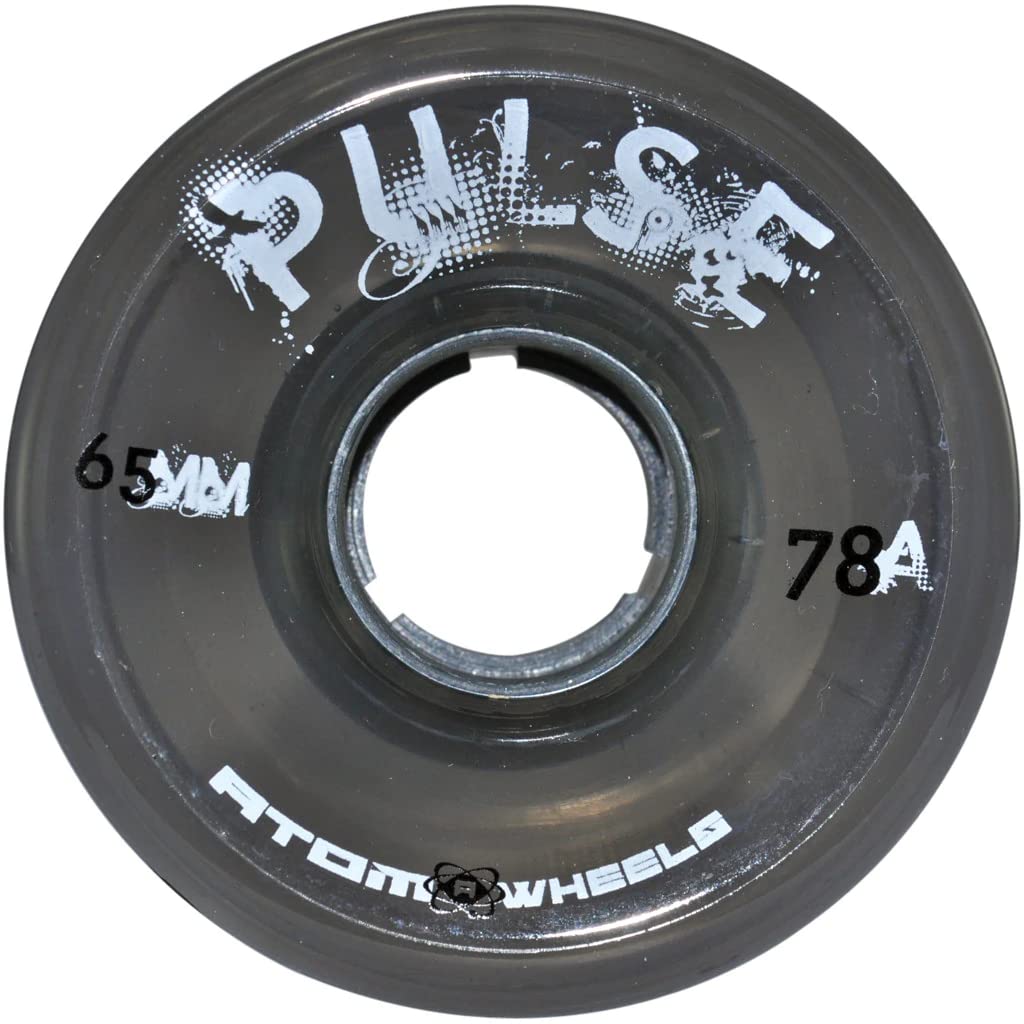 Atom Skates Quad Roller Wheels/Outdoor/Hardness 78A / 65x37 Black Pulse/Set of 4 set of 4