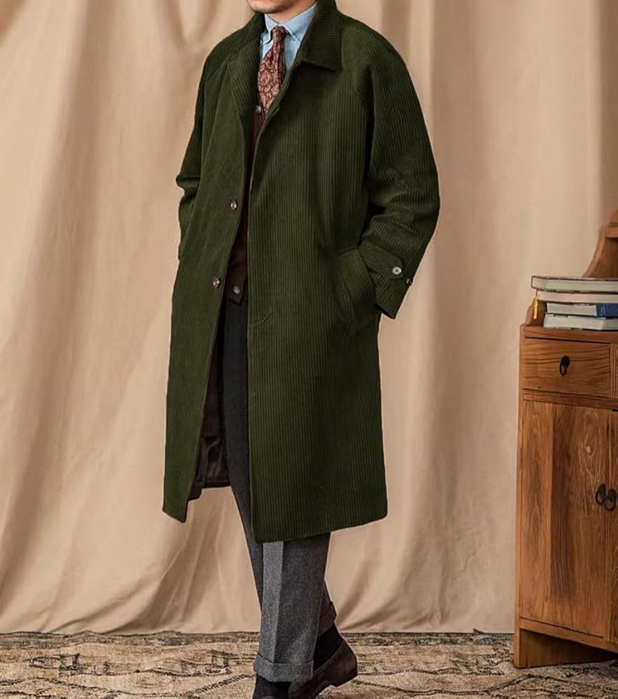 ジャケット・アウター corduroy collar maxi length coat Corduroy collar long coat - Beige