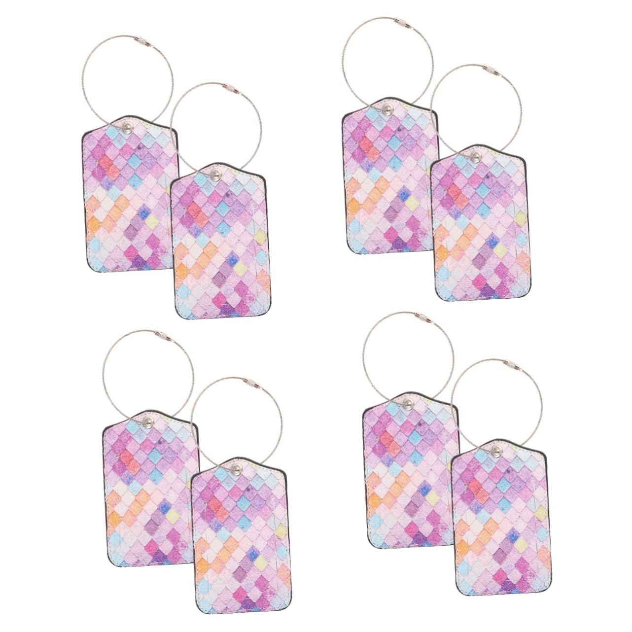 4 Set Etichette Bagaglio Design Creativo E Colori Delicati Accessori Utili Per Viaggi Facile E Protezione Del Bagaglio 2 Pezzi*4