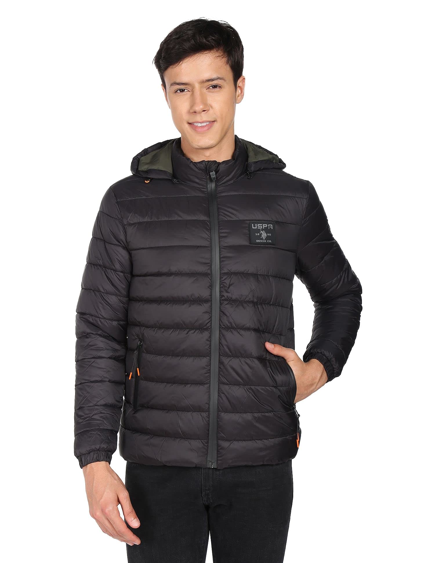 Nylon Men's Standard Length Trench Coat-image-12
