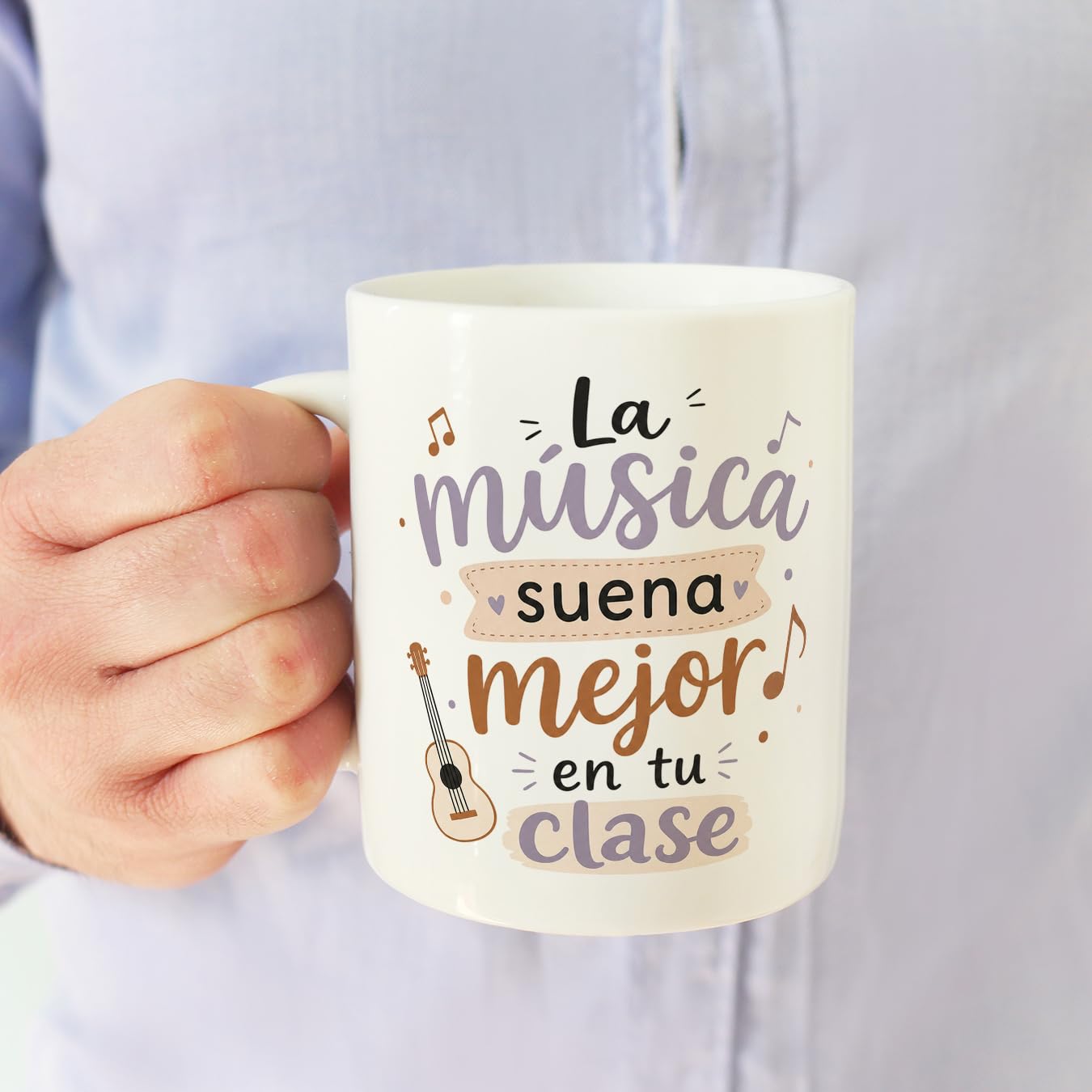 MUGFFINS taza profesora regalo música 330 Ml 11 oz cerámica resistente