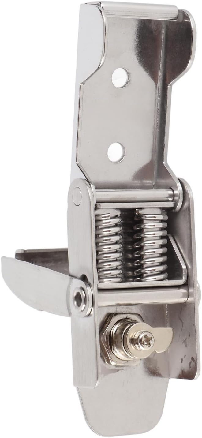 Stainless Steel 304 Spring Toggle Latch Clamp Heavy Duty Locking Tool for Tool Boxes Cases Cabinets Shipping Containers Durable Polished 94mm x 36mm x 18mm A108B2 A108B3 with Keys (A108B-3)