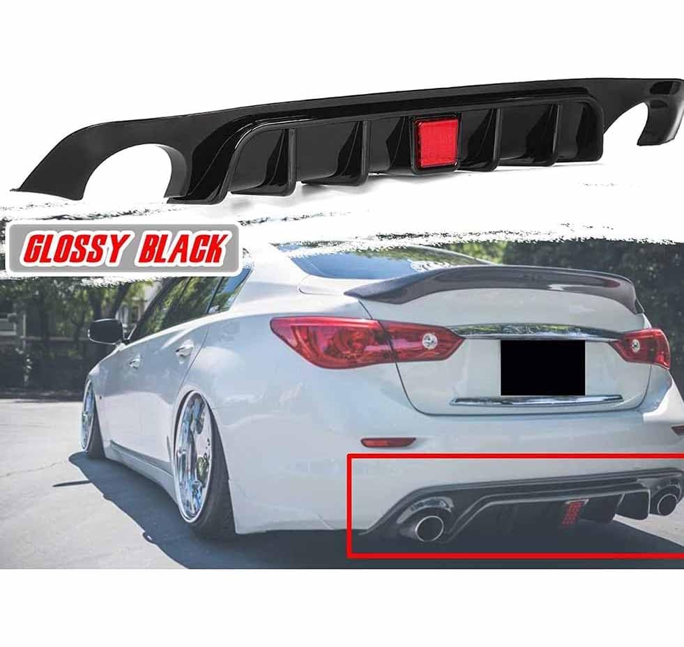 Diffuseur arrière ABS pour Infiniti Q50 2014-2017 finition sport