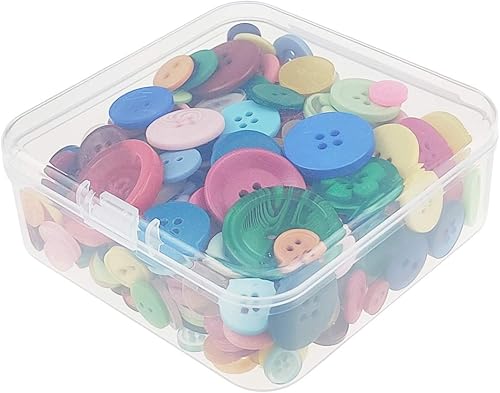 Miniatura 30 de Goodma 12 contenedores cuadrados vacíos de plástico transparente con tapas con bisagras para objetos pequeños y otros proyectos de manualidades