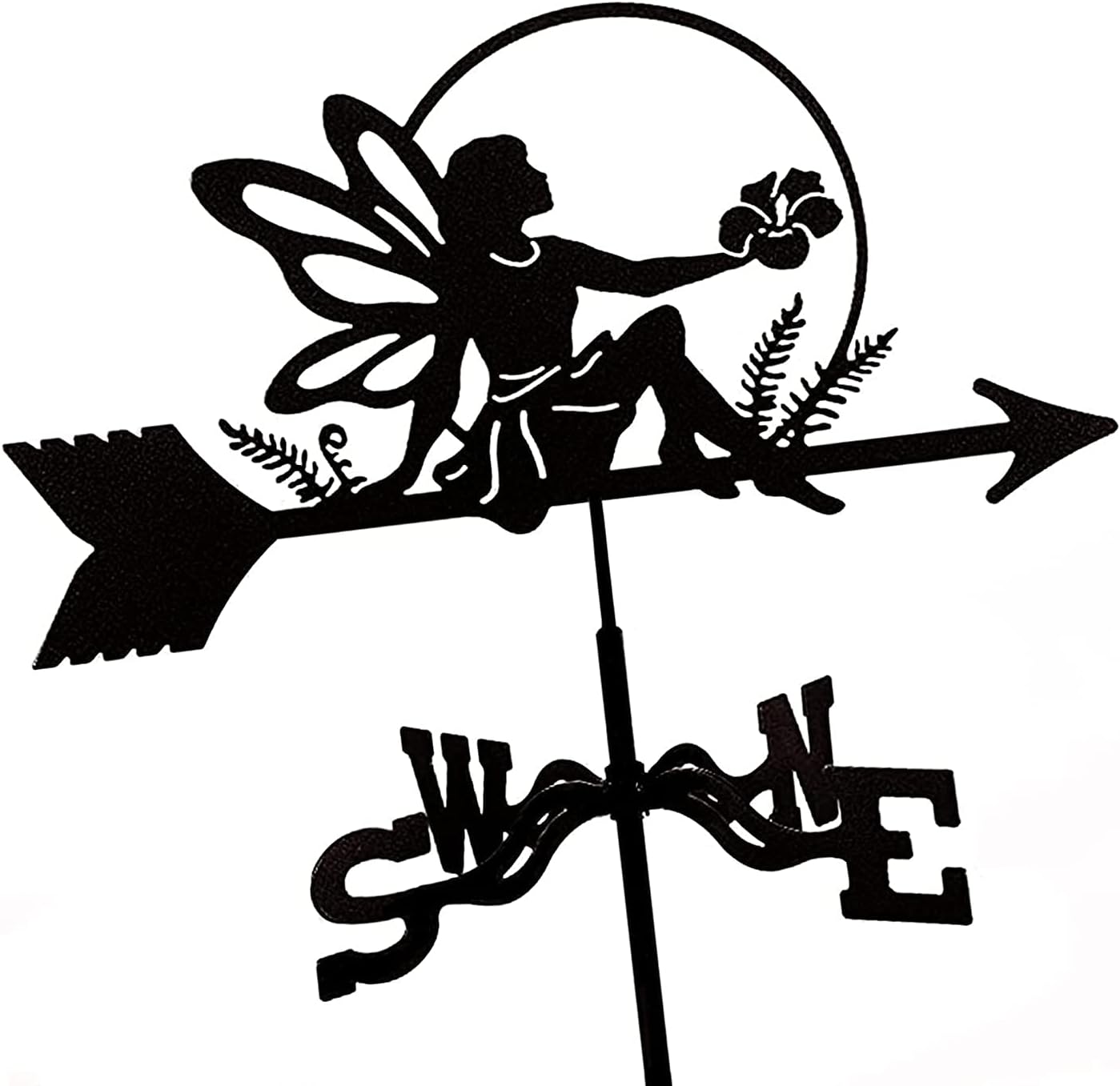 Weathervane,Metal Weathervane Outdoor Roof Garden Mount Yard Decor Weather Vane for Outdoor Farm Yard Wind Direction Indicator