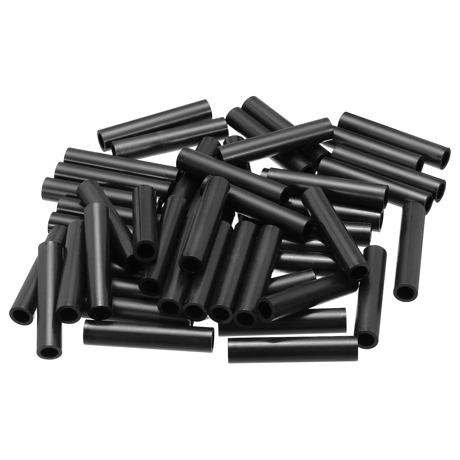 PATIKIL 120Pcs M4 ABS Spacers M6 x 9mm OD x 45mm L Plastic Round Spacer Washers Black Standoff Nut Unthreaded for Screws Bolts Electrical Outlet