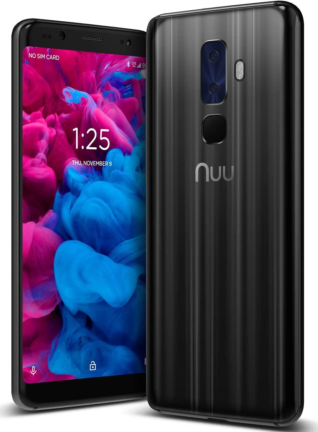 NUU Mobile G3 Plus Unlocked Cell Phone 64GB + 4GB RAM 4000 mAh Battery - 5.7" Android 8.1 Oreo Smartphone - Onyx Black