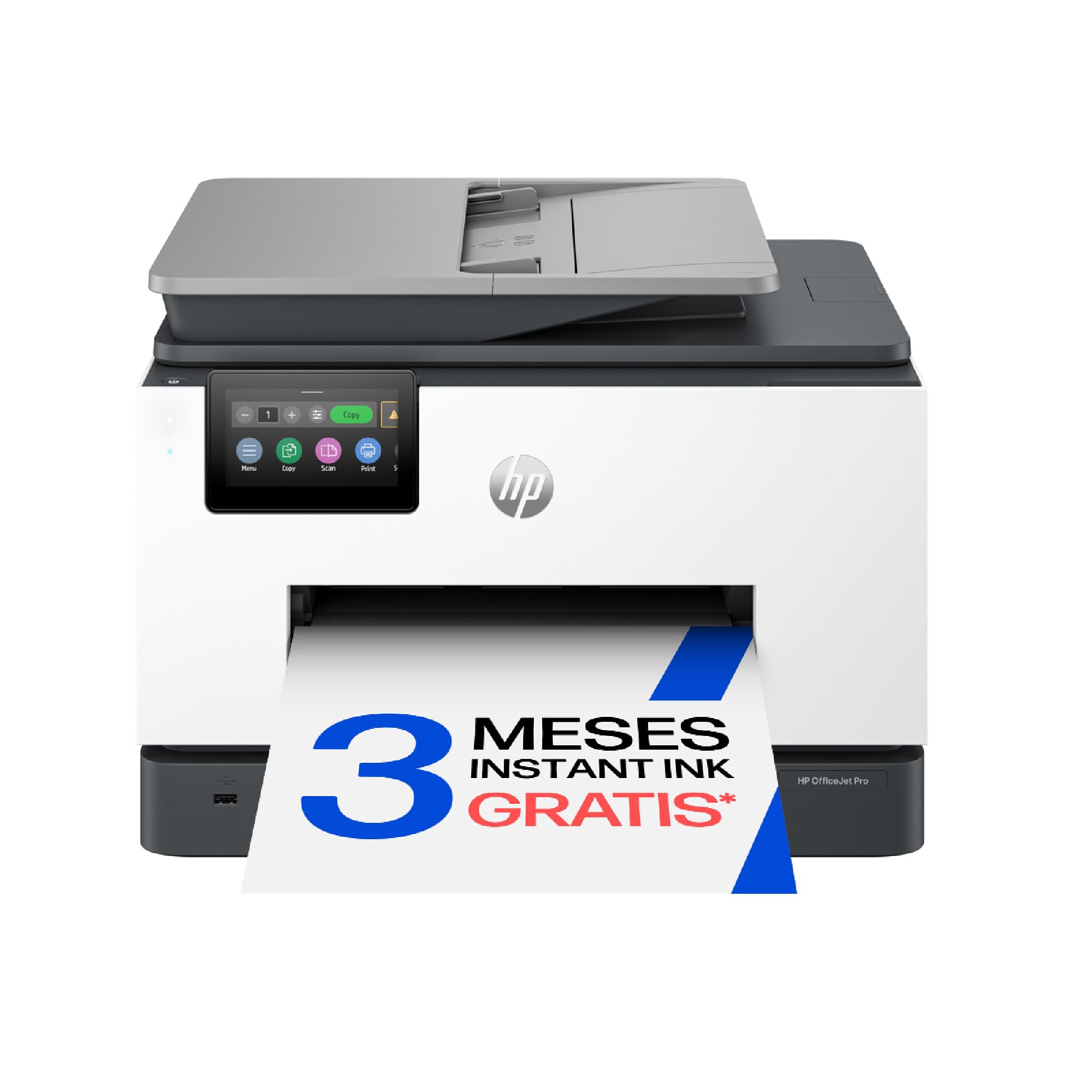 HP OfficeJet Pro 9132e, Impresora multifunción Profesional de inyección de Tinta A4 a Color, Copia, Escáner, Fax, Wi-Fi, Doble Bandeja, Impresión a Doble Cara, 3 Meses Instant Ink, Gris