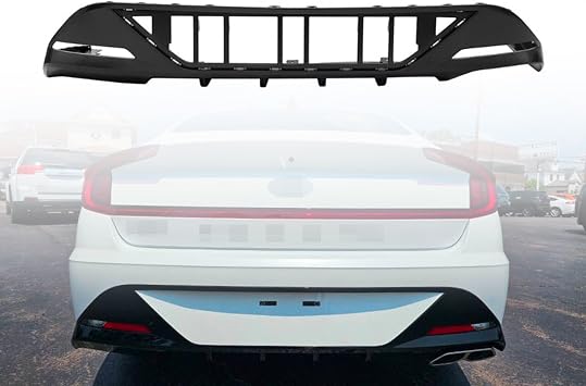 MGWILL Sonata Rear Bumper Cover Lower Compatible with 2020 2021 2022 2023 Hyundai Sonata Limited, SEL, SEL Plus Valance Panel Textured Replaces 86612-L0400