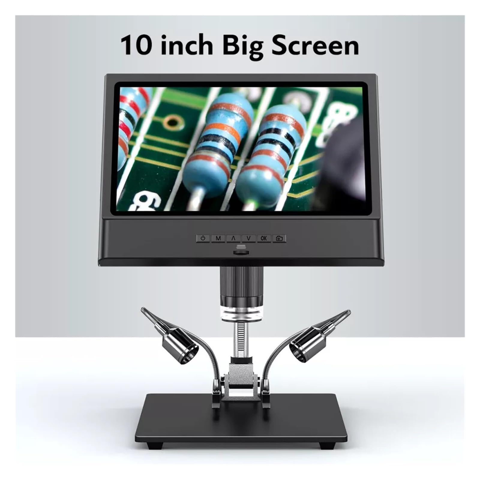 Digital Microscope 10" LCD Coin Camera 1080P 1300X Solder With Screen For Adults