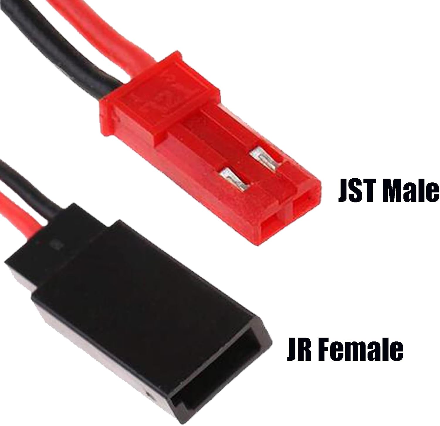 12pcs JST Plug Splitter 15cm/5.9" JST Male Female Y Cable JST Y Parallel Adapter Splitter Harness JST to JR Adapter for RC Car Crawler ESC Battery Motor Cooling Fan
