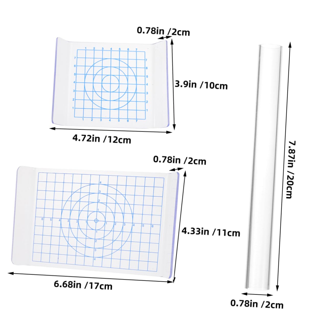 STOBOK 4 Sätze Tonpressplatte Tonmatte Ton-kit Rad Keilplatte Aus Ton Tonmaschine Kleines Nudelholz Lufttrockener Modellierton Tonschnitzschneider Webstuhl Weichen Lehm Rollen Acryl