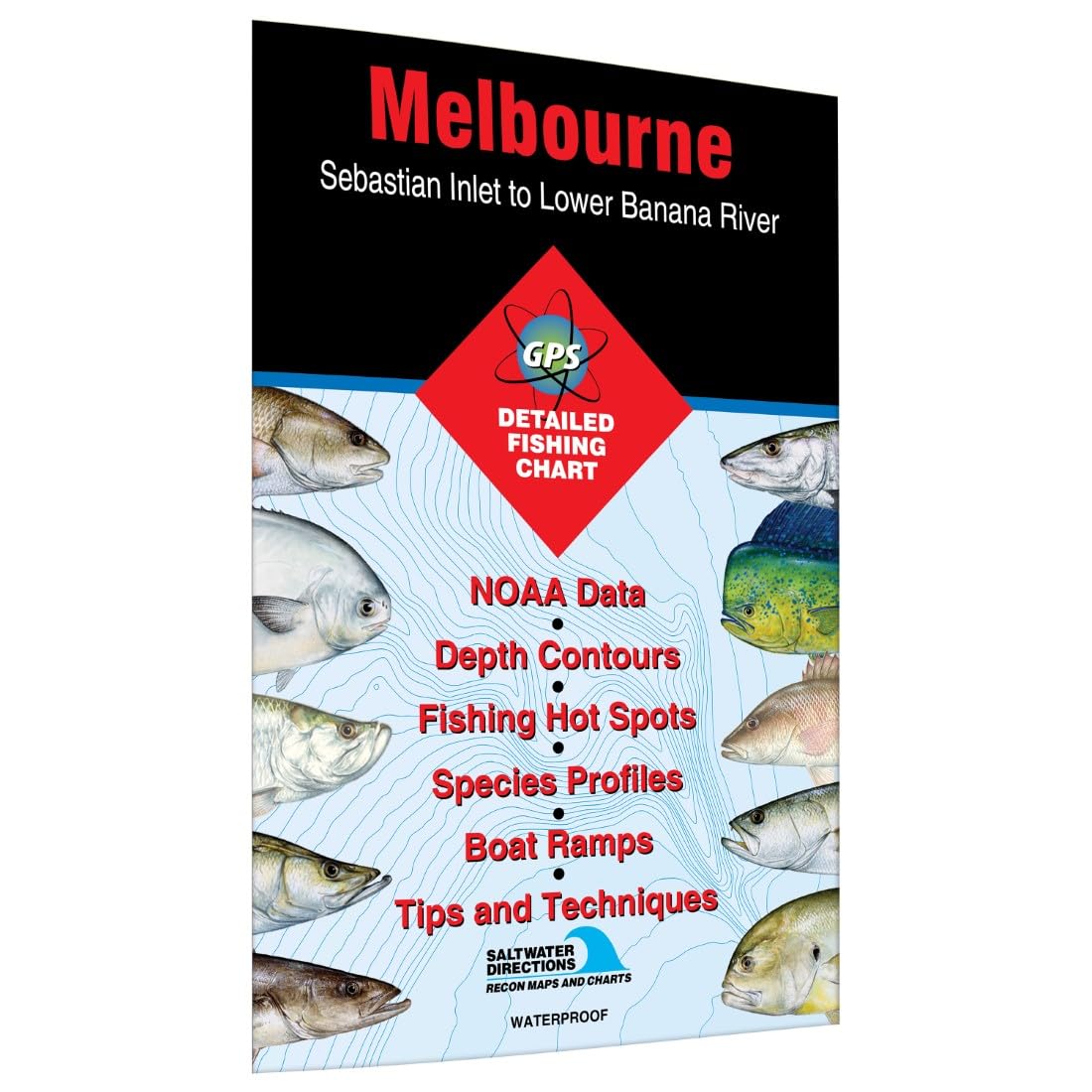 Melbourne Sebastian Inlet to Lower Banana River Fishing Map