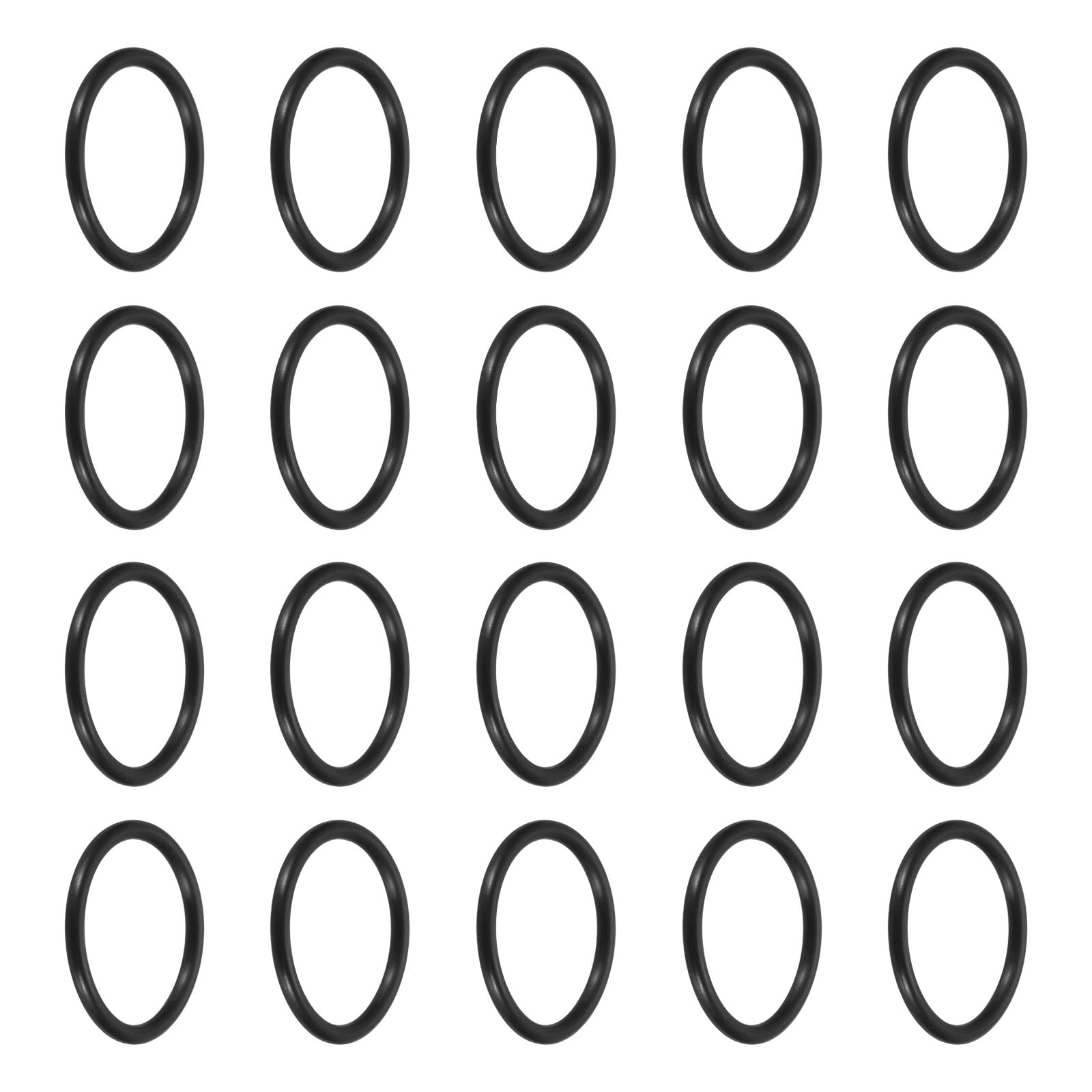 sourcing map 48Pcs AS-912 Nitrile Rubber O-Rings, 0.924inch ID, 0.116inch Width Round Seal Rings Gasket for Automotive Machine Faucet Seal Repair Plumbing Compressor, 70 Durometer, Black