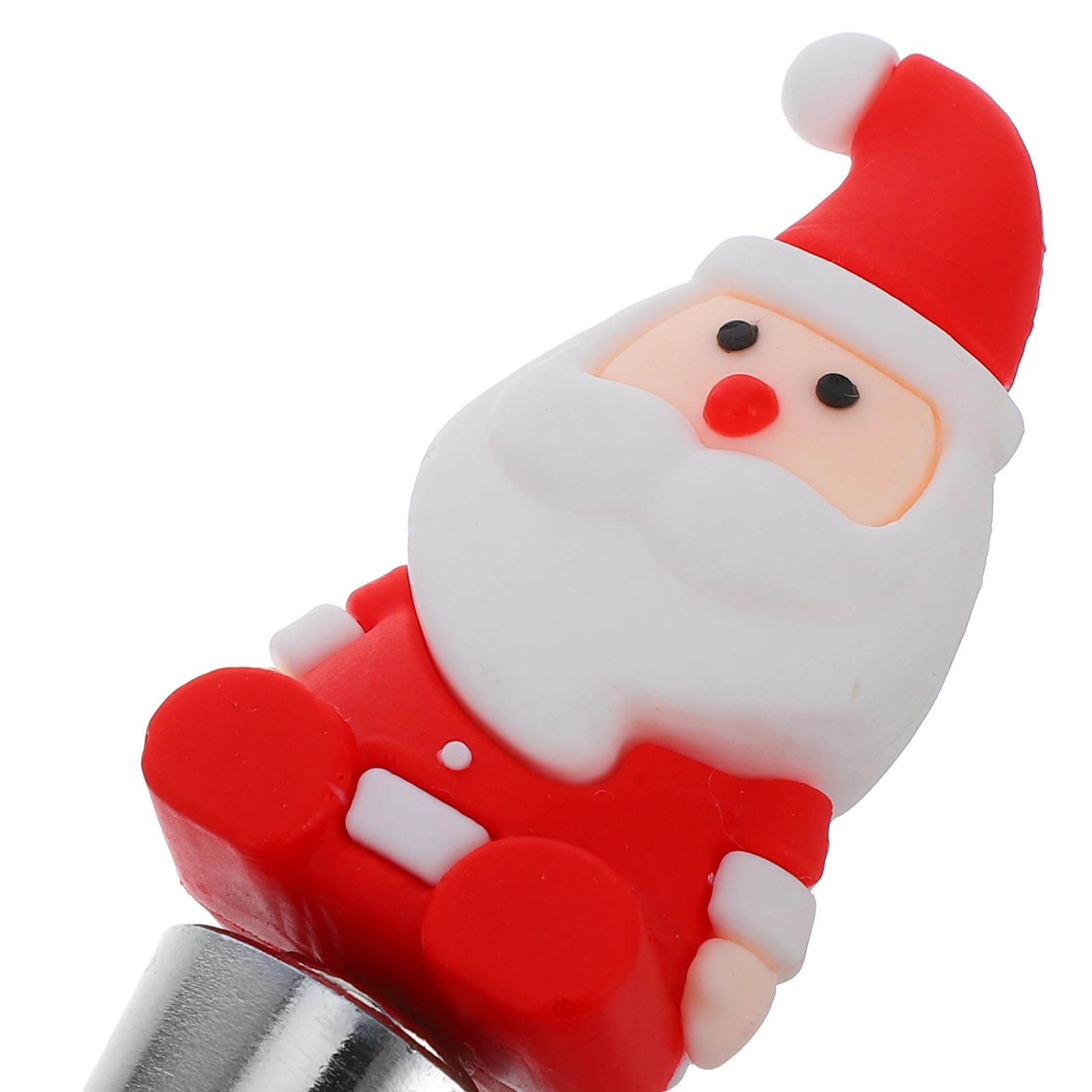 TOYANDONA 20 Piezas Tapón de Vino de Papá Noel Rojo para Fiesta Navideña | Pvc y Aleación de Aluminio, Sellado para Conservar Sabor, Detalle Festivo para Familia y Amigos