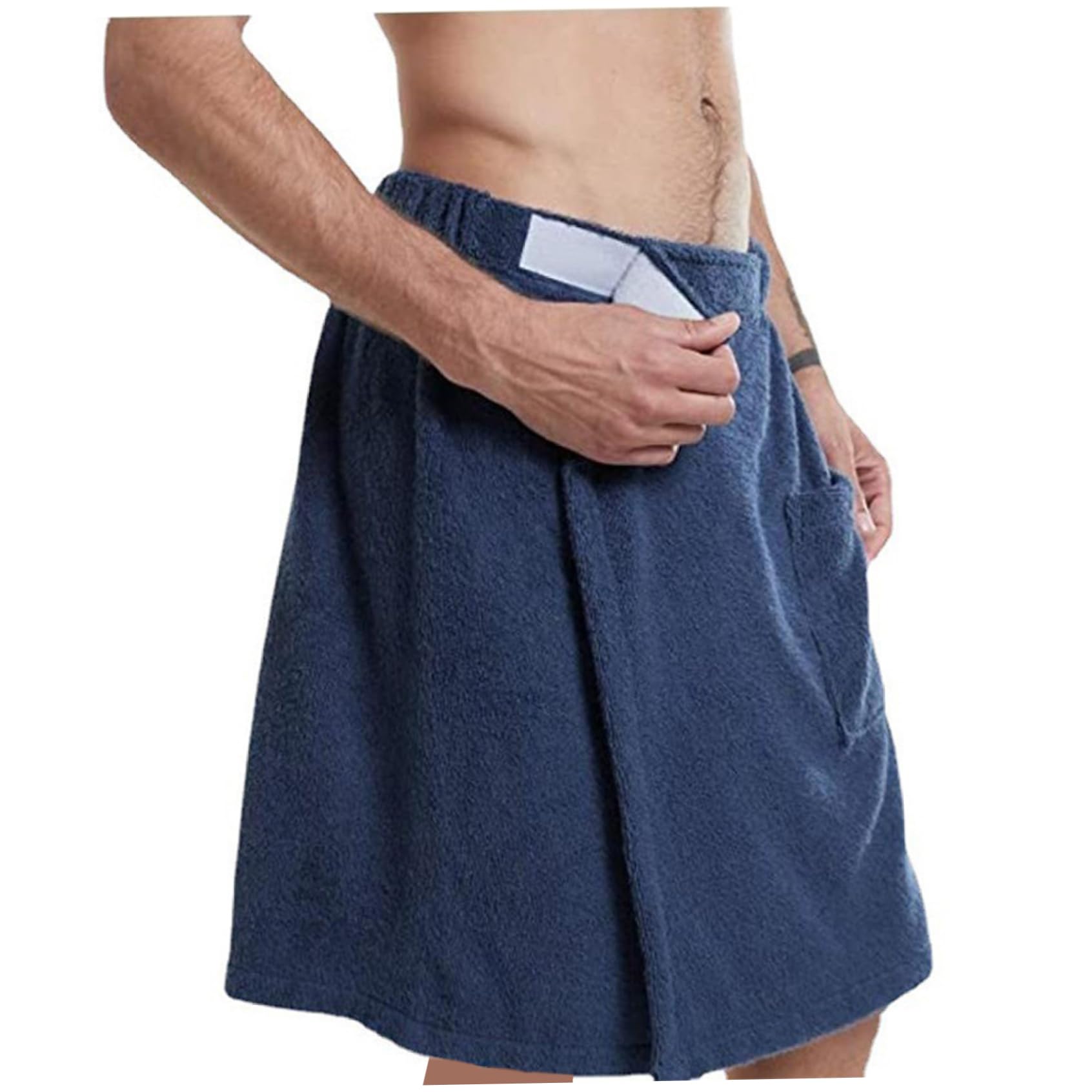 Serviette enveloppante homme anti-glisse pour sécher confortablement après le spa