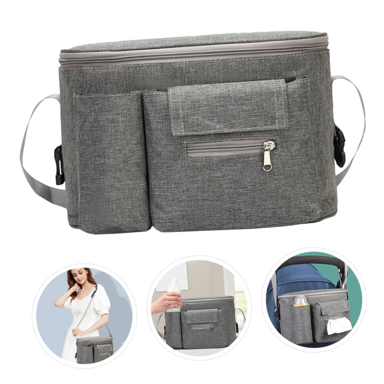 TOYANDONA 2stücke Diaper Pouch Multifunktionale Wickeltasche Für Kinderwagen Große Kapazität Für Babyflaschen Windeln Und Spielzeug Für Unterwegs