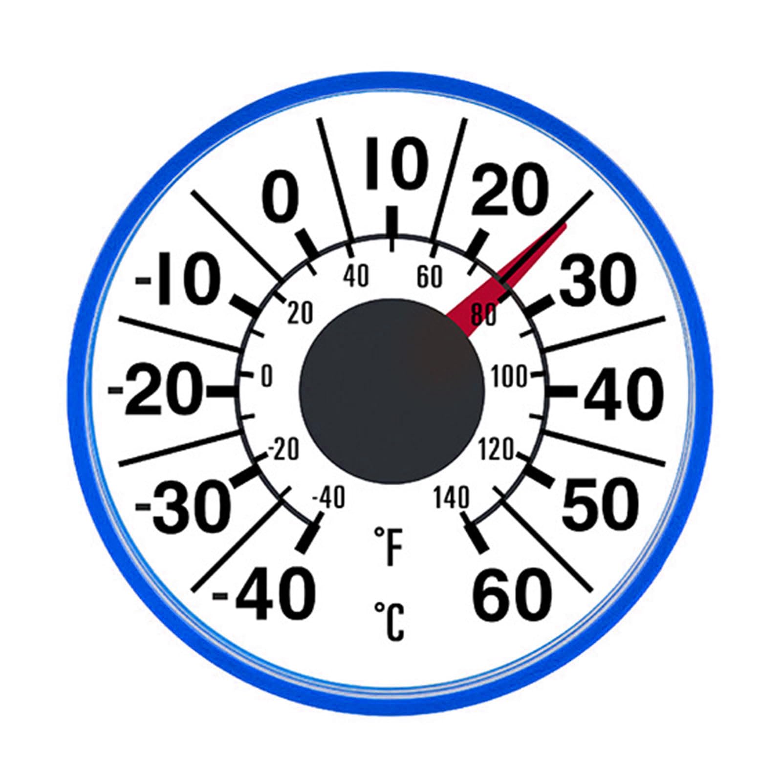 Mekalero Blue Indoor Outdoor Temperature Gauge With Double Scale Display Strong Abs Construction Easy Installation For Greenhouses Use Window Thermograph