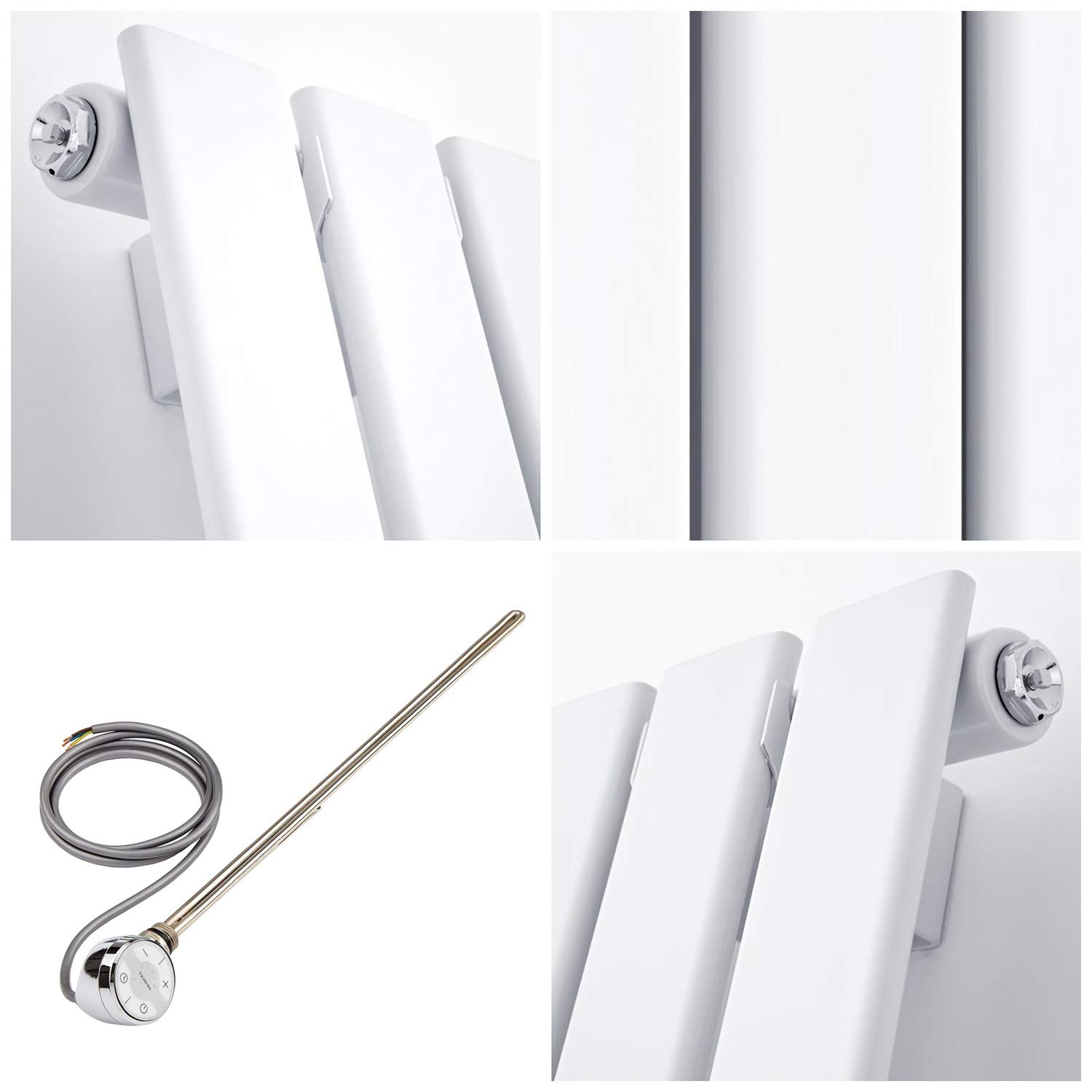 Milano Alpha Electric - 600W Modern White Horizontal Single Panel Radiator  - 635mm x 630mm : Amazon.co.uk: DIY u0026 Tools